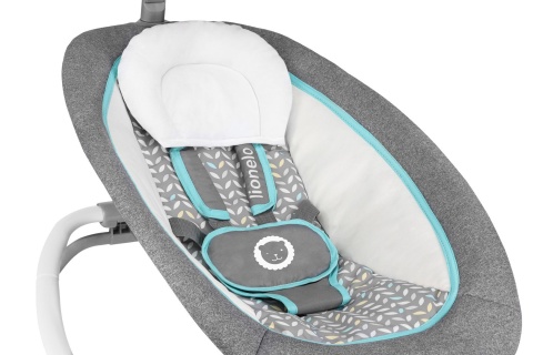 PASCAL Lionelo bujaczek leżaczek do 9 kg wibracje melodie - GREY SCANDI