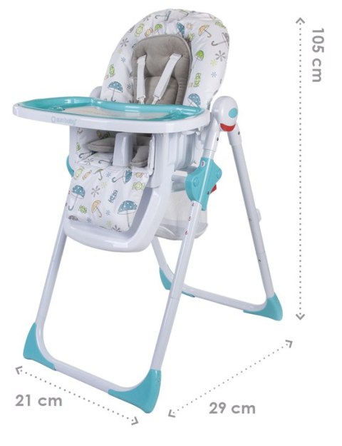 Krzesełko do karmienia - turkusowe