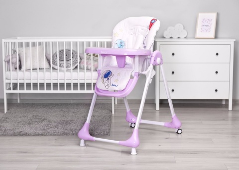 LUNA Krzesełko do karmienia Caretero Lavenda