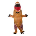Kostium strój dmuchany dinozaur T-REX dla dzieci Gigant brązowy 1.2-1.4m