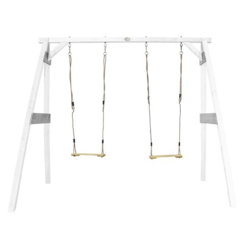 AXI Drewniana Huśtawka z Dwoma Siedziskami Szara Plac Zabaw zestaw