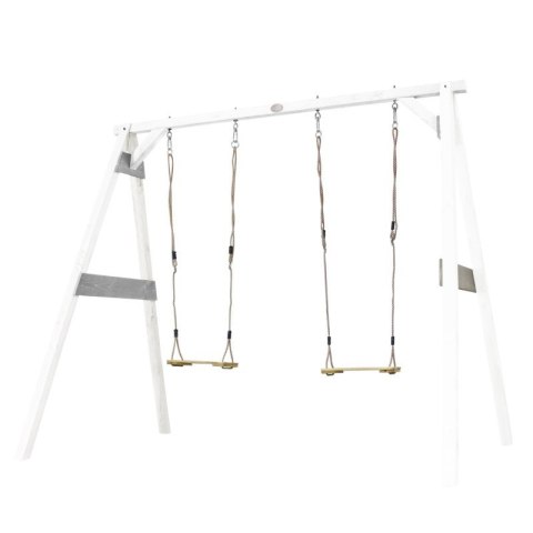 AXI Drewniana Huśtawka z Dwoma Siedziskami Szara Plac Zabaw zestaw