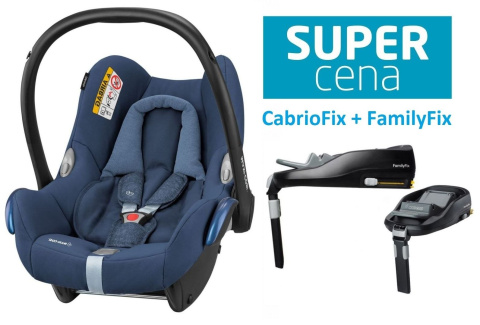 CabrioFix fotelik 0-13kg + Baza FamilyFix Maxi-Cosi - Nomad Blue