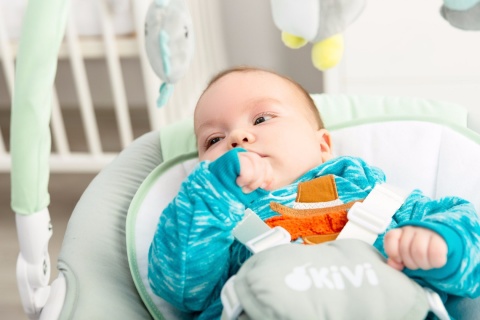 KIVI Caretero 3w1 krzesełko do karmienia funkcja leżaczka i huśtawki - MINT