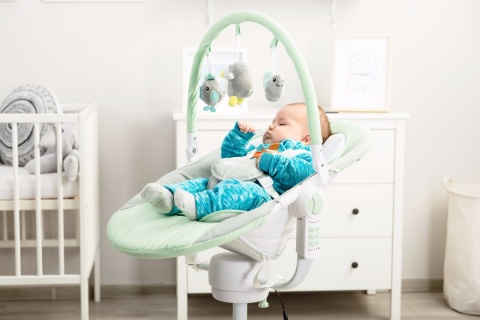 KIVI Caretero 3w1 krzesełko do karmienia funkcja leżaczka i huśtawki - MINT