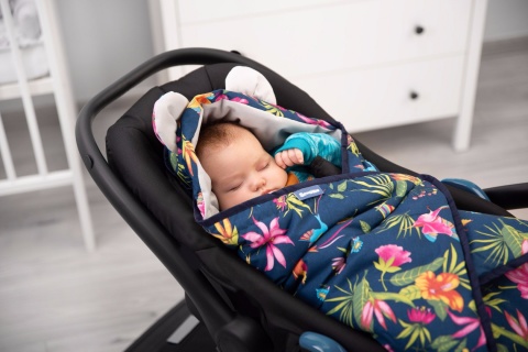 Sensillo Otulacz do fotelika Velvet - GRANATOWY KOLIBER