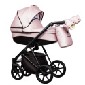 FX 3w1 Paradise Baby wielofunkcyjny wózek dziecięcy z fotelikiem KITE 0-13kg Polski Produkt - nr.15 perłowy róż eco