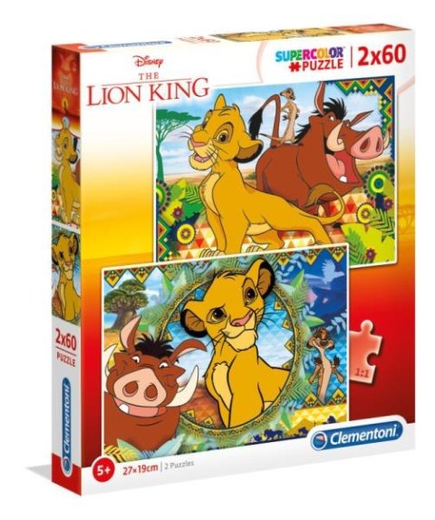 Clementoni Puzzle 2x60el Simba i Pumba Król Lew 21604 p6