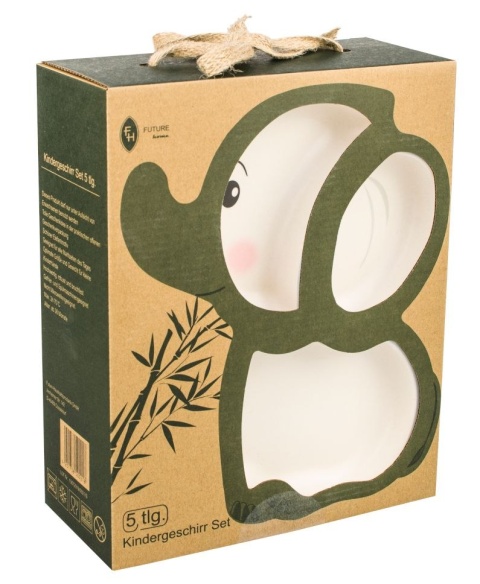 Savea zestaw obiadowy z bambusem 5-elementów - słoń