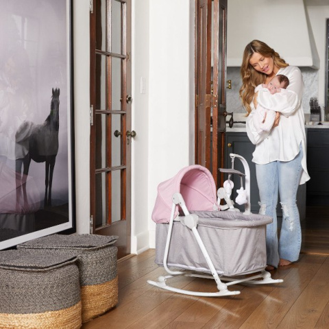 KinderKraft Leżaczek 5w1 UNIMO 0-18 kg pink