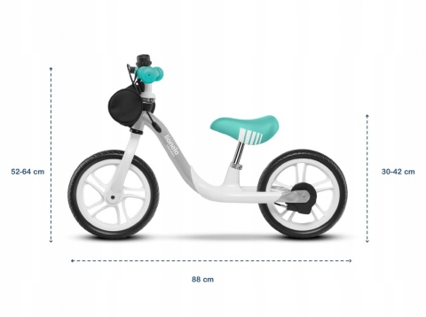 Rowerek biegowy z HAMULCEM Lionelo ARIE EVA 12'' - Graphite