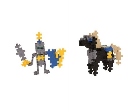 Plus-Plus, Mini Basic - 760 szt. - Zamek rycerzy ze smokiem oraz 2 podkładki GRATIS!