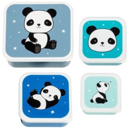 A Little Lovely Company - 4 Lunchboxy śniadaniówki Panda
