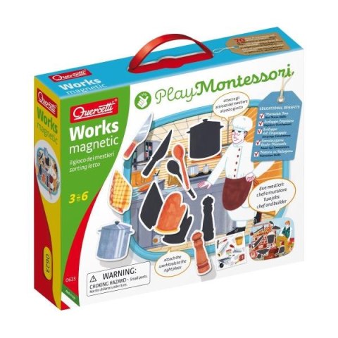 Play Montessori Układanka magnetyczna Zawody Kucharz i Budowlaniec 0623 QUERCETTI