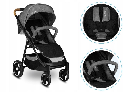 NATT Lionelo Wózek spacerowy do 22 kg - CONCRETE