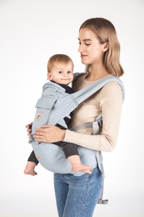 HONEY Nosidełko Colibro 12w1 nosidło dla dzieci od 3 do 24 miesięcy, do 18kg - Sky