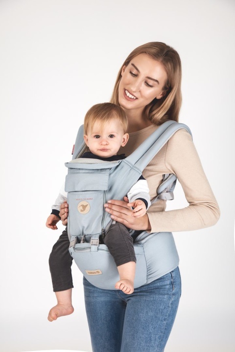 HONEY Nosidełko Colibro 12w1 nosidło dla dzieci od 3 do 24 miesięcy, do 18kg - Sky