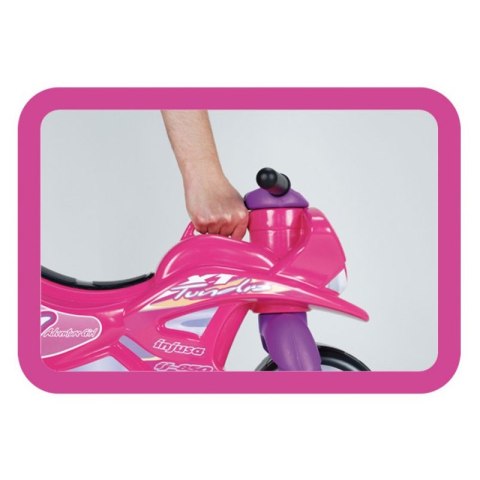 INJUSA Różowy Jeździk Pchacz Motorek Biegowy Thundra