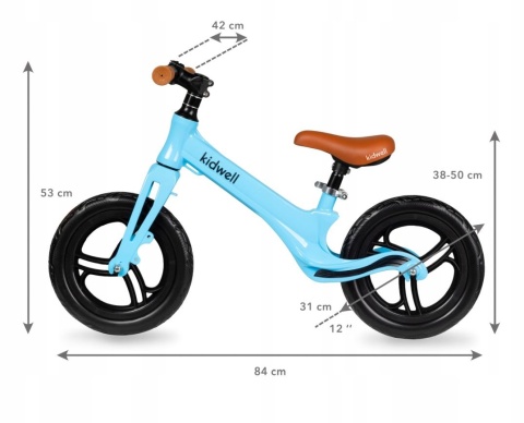 FALCON Kidwell Lekki rowerek biegowy magnezowy 2,78 kg Koła 12" - BLUE