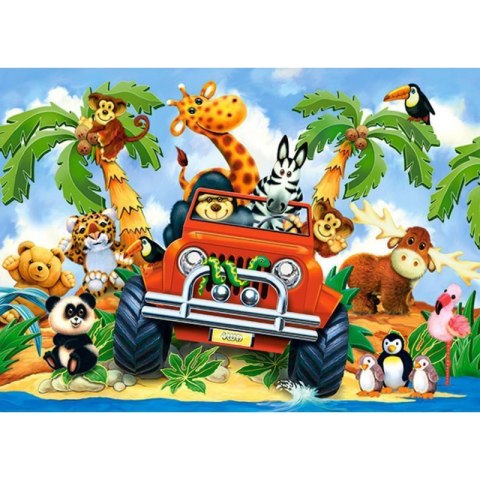 Puzzle 60el. softies on safari CASTOR