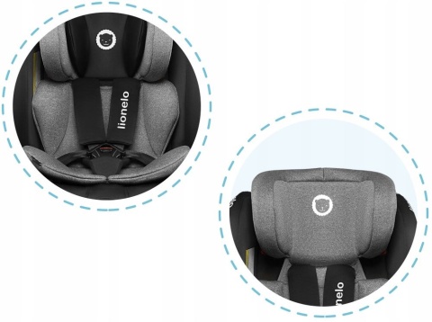 BASTIAAN RWF Lionelo Obrotowy fotelik samochodowy z Isofix 0-36 kg - CARBON