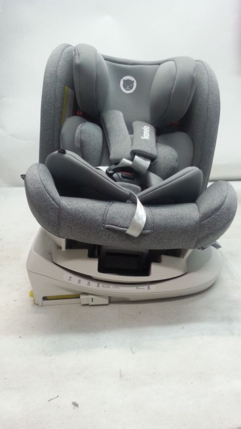 BASTIAAN RWF Lionelo Obrotowy fotelik samochodowy z Isofix 0-36 kg - STONE