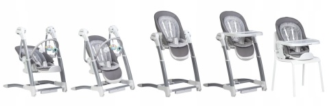 MAVERICK Kidwell 3w1 Krzesełko do karmienia Huśtawka Leżaczek