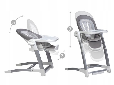 MAVERICK Kidwell 3w1 Krzesełko do karmienia Huśtawka Leżaczek