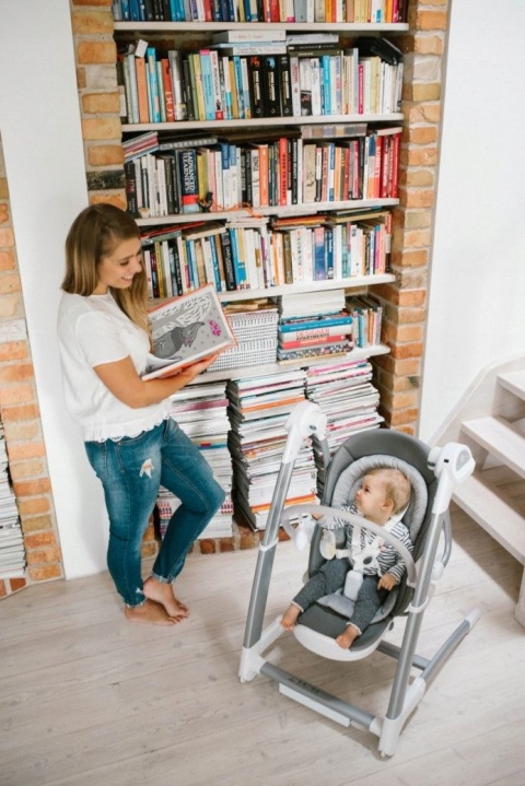 MAVERICK Kidwell 3w1 Krzesełko do karmienia Huśtawka Leżaczek