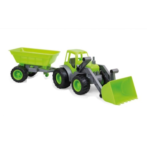 Mochtoys Traktor Spychacz z Przyczepą Na Gumowych Kołach