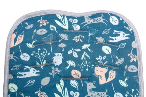 Sensillo wkładka do wózka Minky Deluxe komplet - LAS GRANATOWY