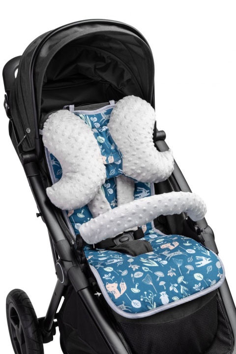 Sensillo wkładka do wózka Minky Deluxe komplet - LAS GRANATOWY