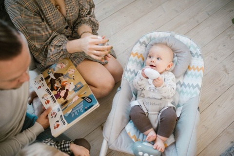 TUMI Kidwell Leżaczek bujaczek z wibracjami - GĄSKI