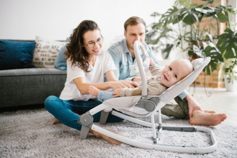 TUMI Kidwell Leżaczek bujaczek z wibracjami - GĄSKI