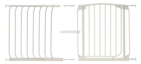 DREAMBABY Rozszerzenie bramki bezpieczeństwa o 63cm - białe (wys.75cm)