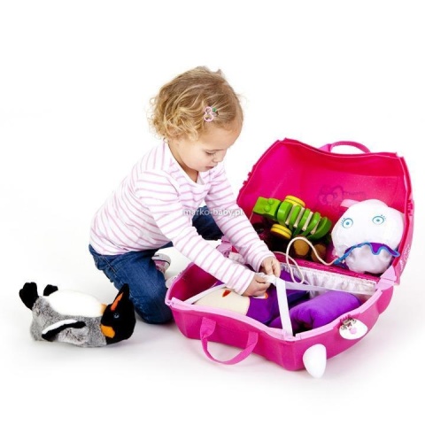 TRUNKI Funkcjonalna Zabawna Jeżdżąca Walizeczka - Mix Wzorów