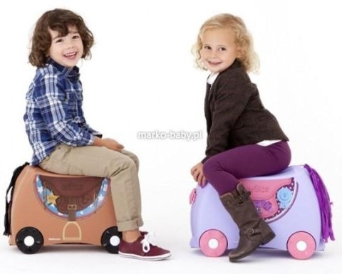 TRUNKI Funkcjonalna Zabawna Jeżdżąca Walizeczka - Mix Wzorów