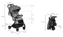 MAVERO Kidwell Lekki wózek spacerowy 6,4 kg - CZARNY/CZARNY