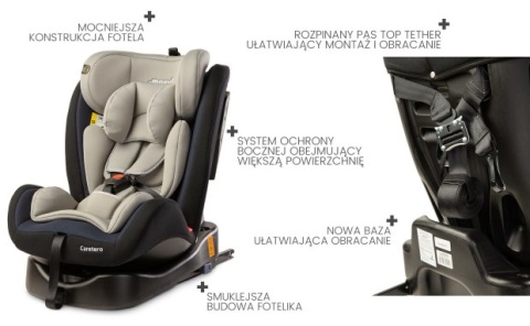 MOKKI SPS Caretero fotelik samochodowy 0-36 kg - GRAPHITE