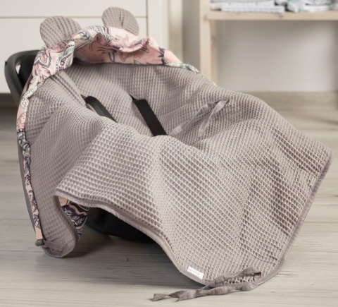 Sensillo Otulacz do fotelika Wafel - INDIE GRAFITOWY