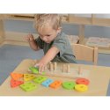 MASTERKIDZ Drewniany Sorter Kształtów Kolorowe Klocki Montessori