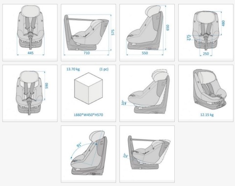 AxissFix i-Size Maxi Cosi obrotowy fotelik 9-18kg z mocowaniem IsoFix - AUTHENTIC GREY