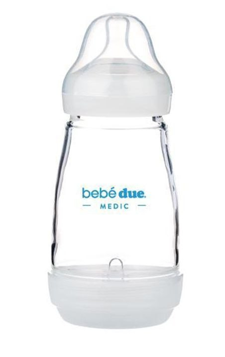 Bebebue Medic Futura 260ml Szklana butelka antykolkowa do karmienia