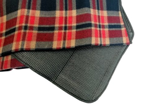 Koc 250x150cm czarno-czerwony 2790