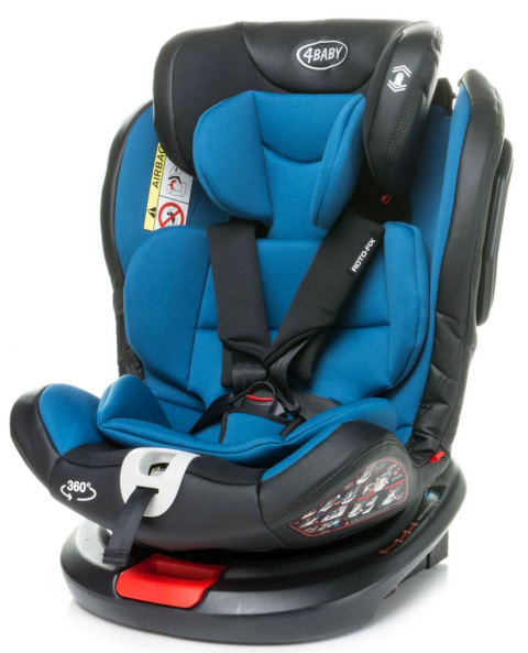 Roto-fix ISOFIX TOP TETHER 4Baby fotelik samochodowy Obrotowe siedzisko 360 ° 0+1,2,3 (0 - 36 KG) - LIGHT GREY