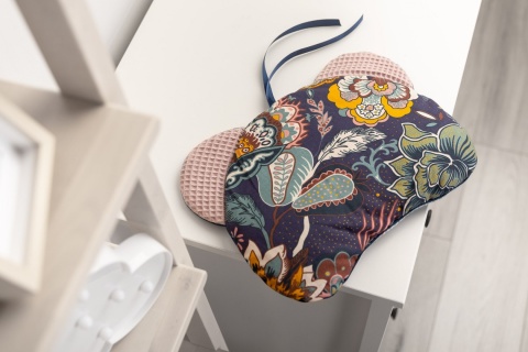 Sensillo poduszka Miś Wafel - BOHO BRUDNY RÓŻ