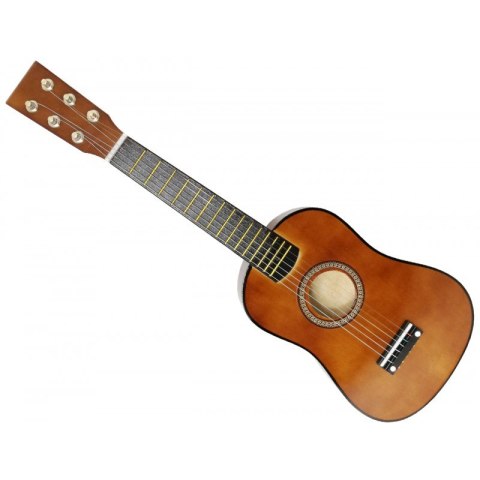 GITARA DREWNIANA AKUSTYCZNA 6 STRUNOWA DLA DZIECI COFFEE 60 CM