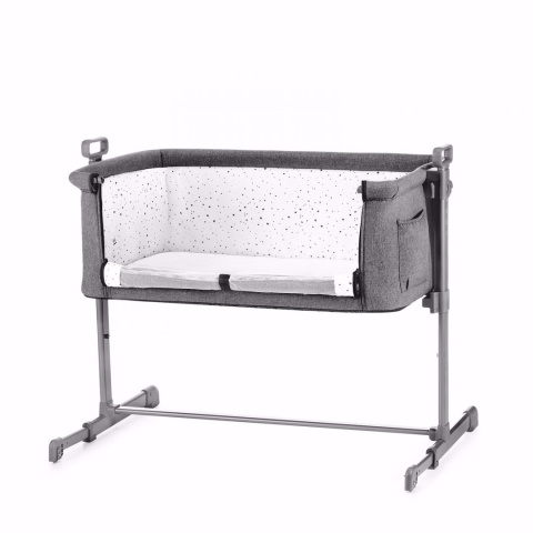 NESTE KinderKraft Gray Melange łóżeczko dostawne spanie z dzieckiem 0m+