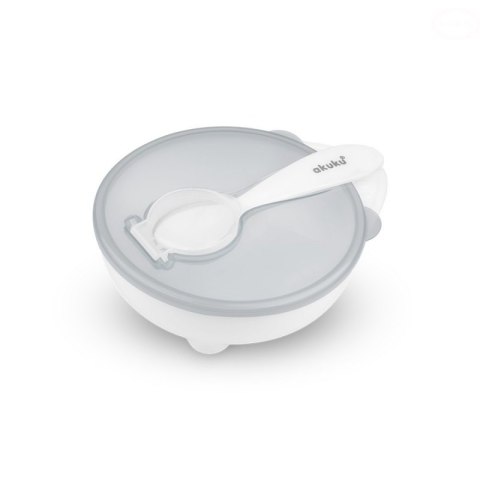 Miseczka z łyżeczką white AKUKU