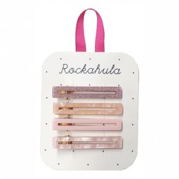 Rockahula Kids - 4 spinki do włosów Retro Bar Pink